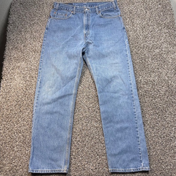 Vintage Levi's 505 Men's 35x31 Jeans Canada Made Regular Straight Leg Blue Denim - Picture 3 of 12